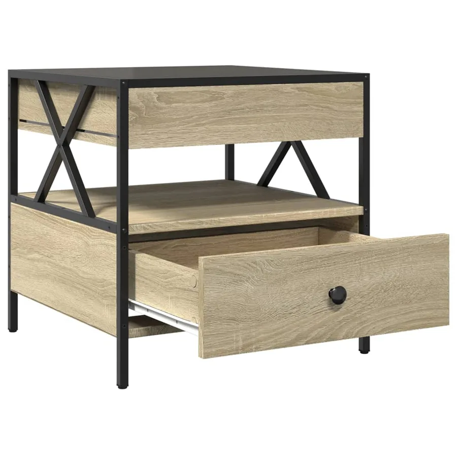 Table basse avec LED Infinity chêne sonoma 50x50x51 cm - 7