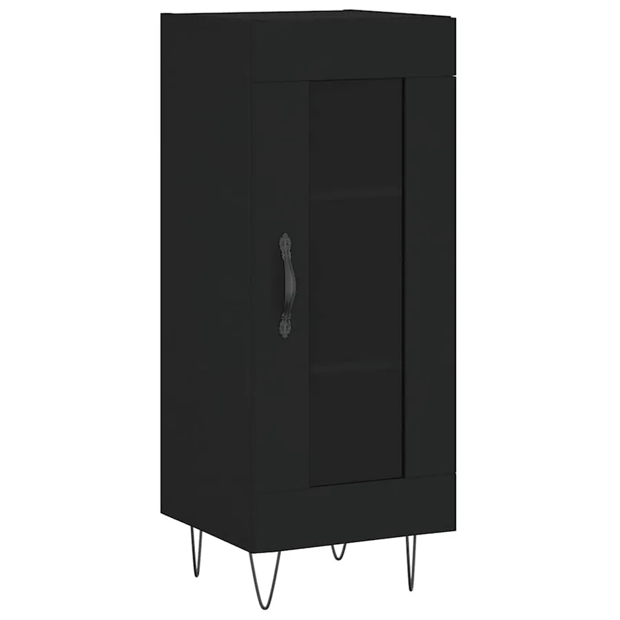 Buffet Noir 34,5x34x90 cm Bois d'ingénierie - 2