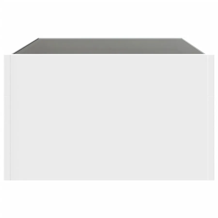 Table basse avec LED infini blanc 70x50x30 cm - 7
