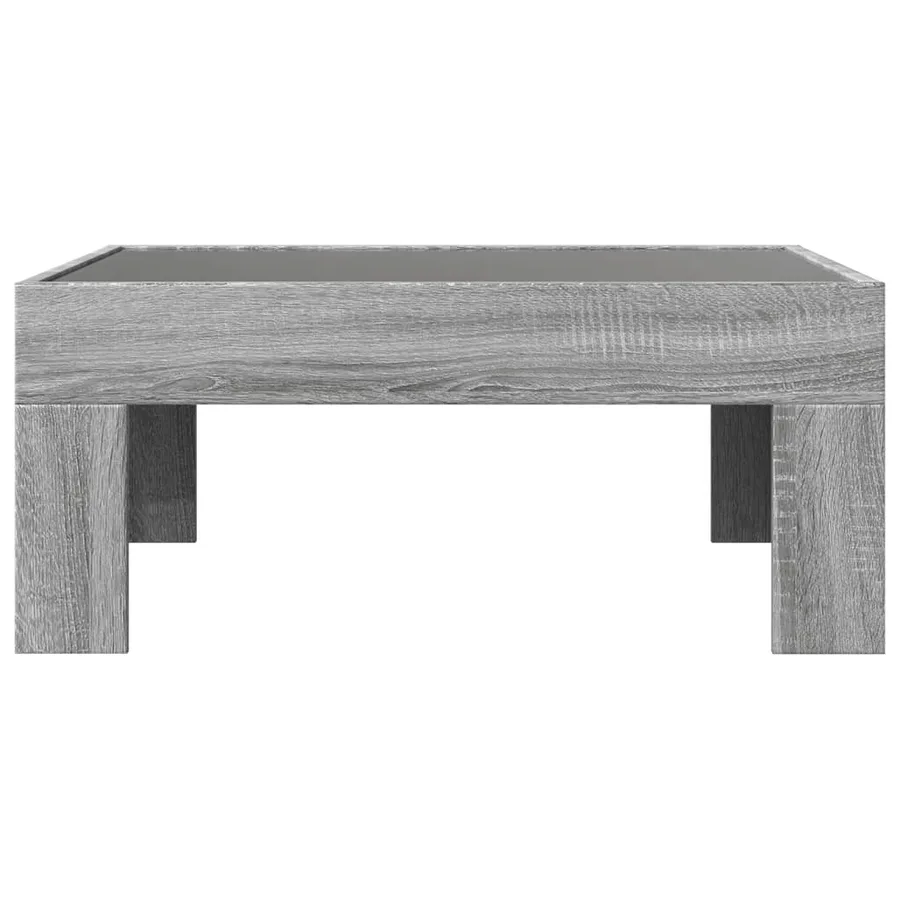 Table basse avec LED infini sonoma gris 70x50x30 cm - 6
