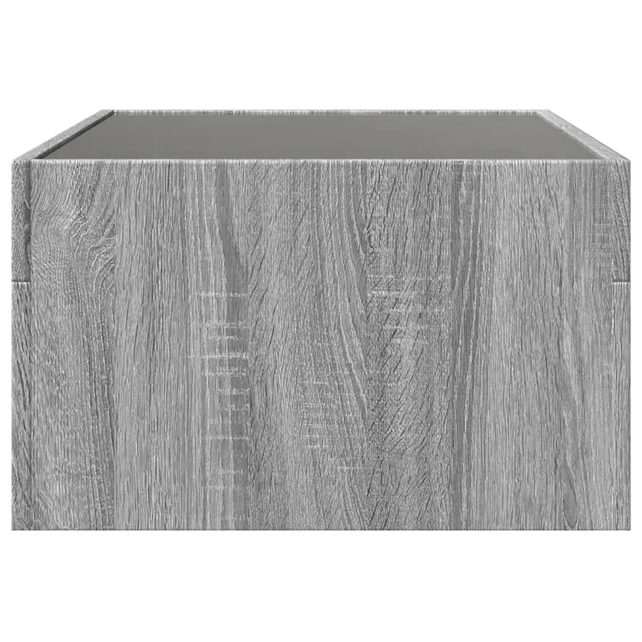 Table basse avec LED infini sonoma gris 70x50x30 cm - 7