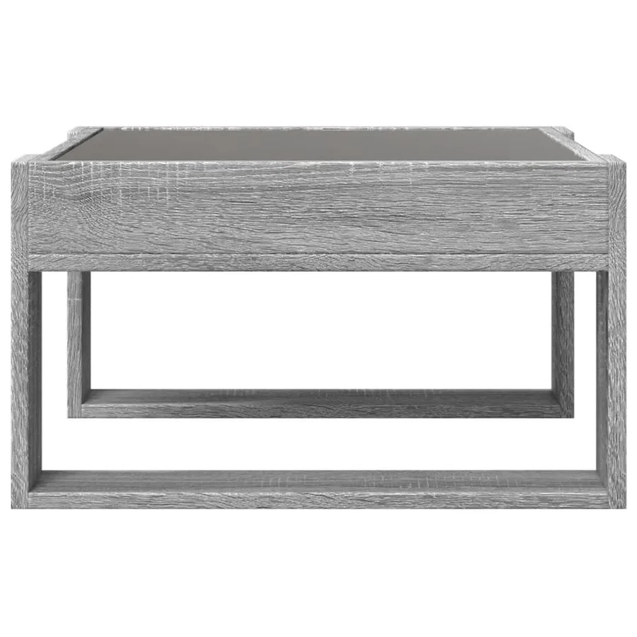 Table basse avec LED infini sonoma gris 50x53x30 cm - 6