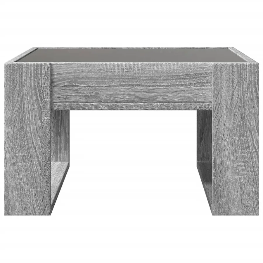 Table basse avec LED infini sonoma gris 50x53x30 cm - 7