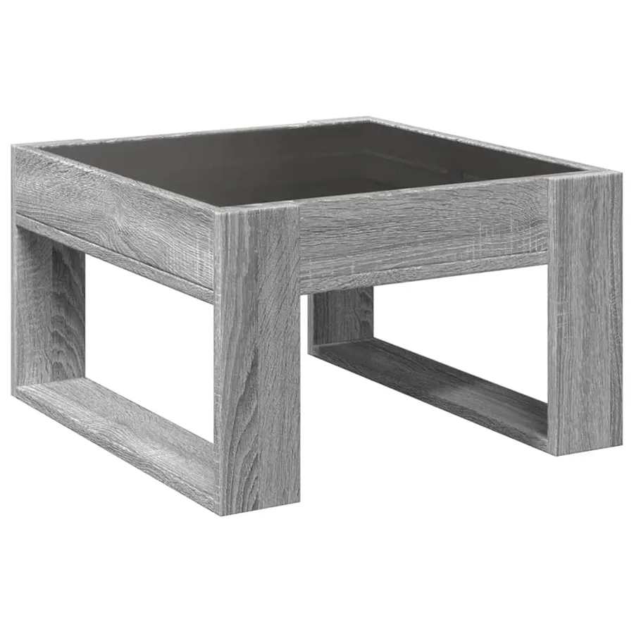 Table basse avec LED infini sonoma gris 50x53x30 cm - 8