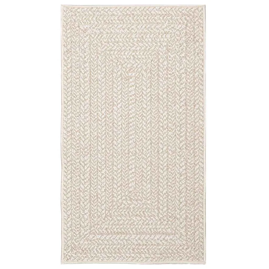 Tapis ZIZUR crème 60x110 cm aspect de jute intérieur extérieur - 3