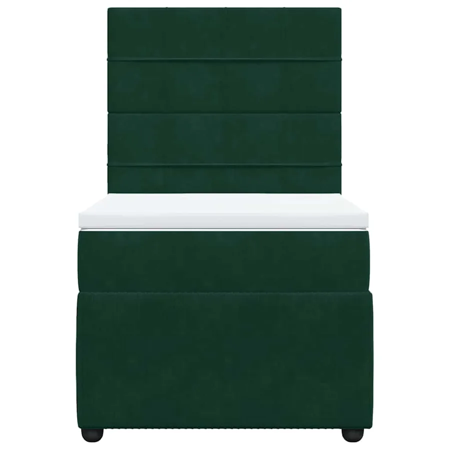 Sommier à lattes de lit avec matelas Vert foncé 90x200 cm - 6