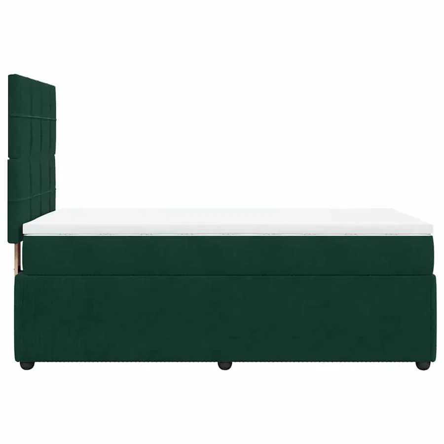 Sommier à lattes de lit avec matelas Vert foncé 90x200 cm - 7