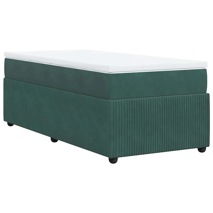 Sommier à lattes de lit avec matelas Vert foncé 90x200 cm - 9