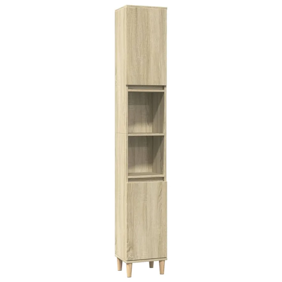 Ensemble de meubles de salle de bain 3 pcs chêne sonoma - 5