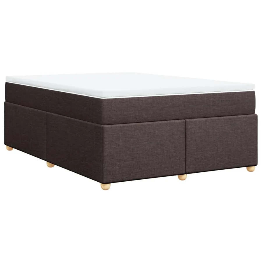 Sommier à lattes de lit avec matelas Marron foncé 160x200 cm - 9