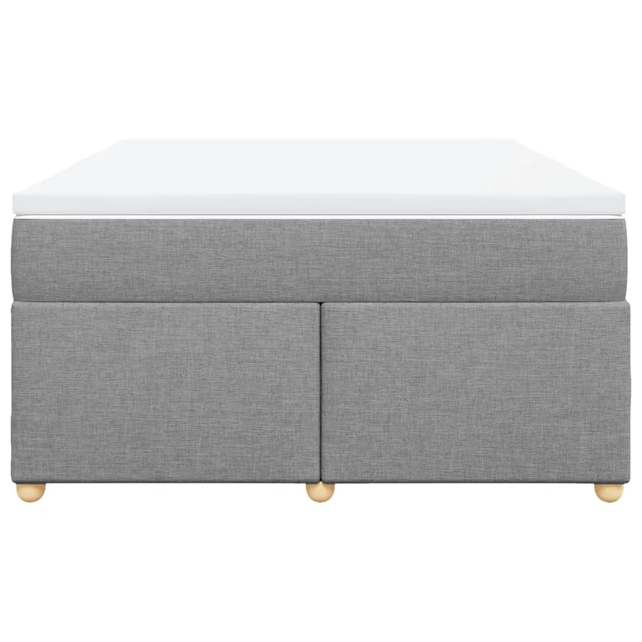 Sommier à lattes de lit avec matelas Gris clair 140x190cm Tissu - 4