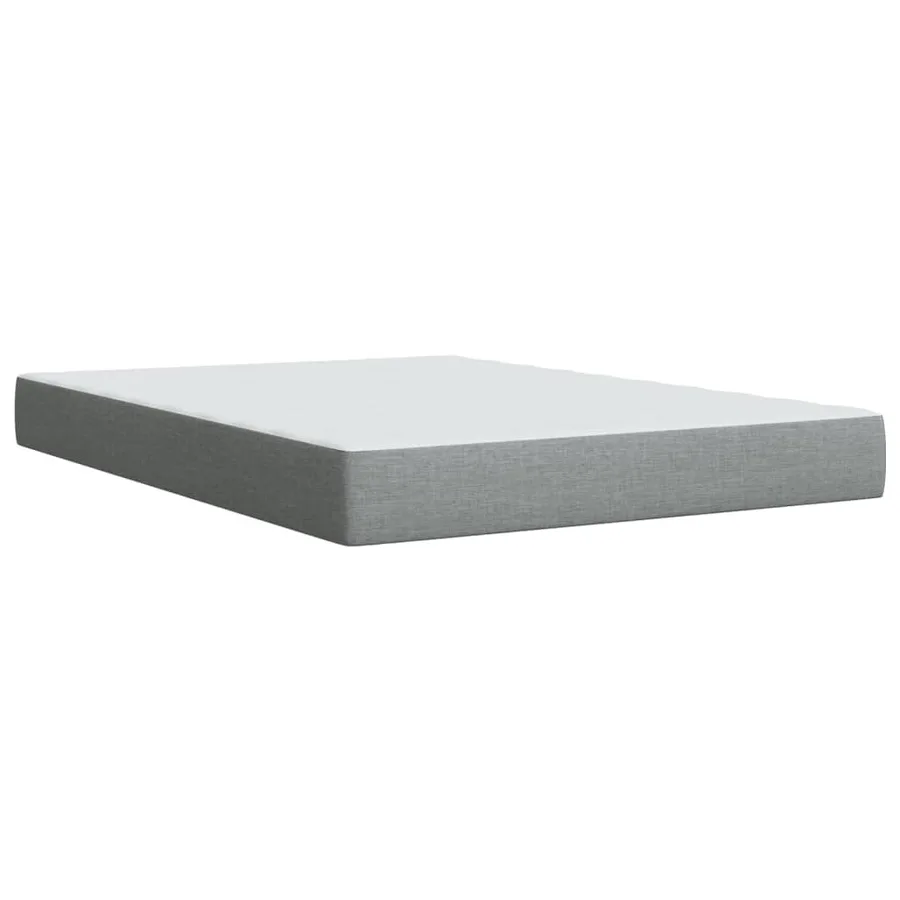 Sommier à lattes de lit avec matelas Gris clair 140x190cm Tissu - 6