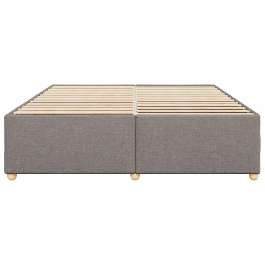 Cadre de lit sans matelas taupe 180x200 cm tissu - 4