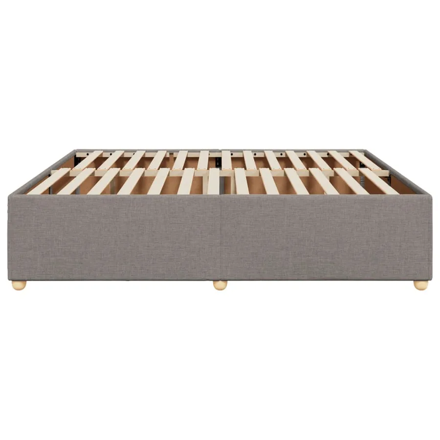 Cadre de lit sans matelas taupe 180x200 cm tissu - 5