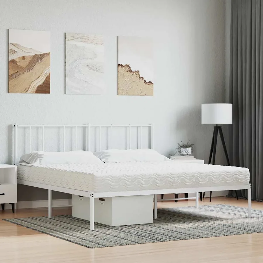 Matelas en mousse blanc 160x210 cm dureté H2 H3 - 2