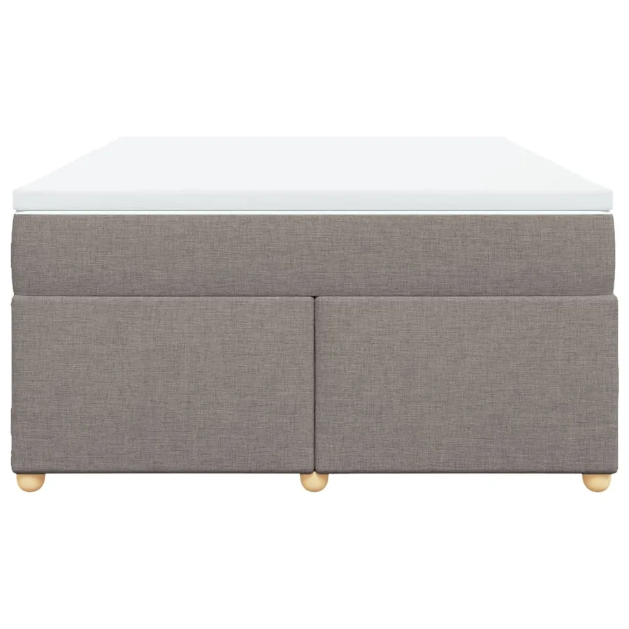 Sommier à lattes de lit avec matelas Taupe 140x200 cm Tissu - 4