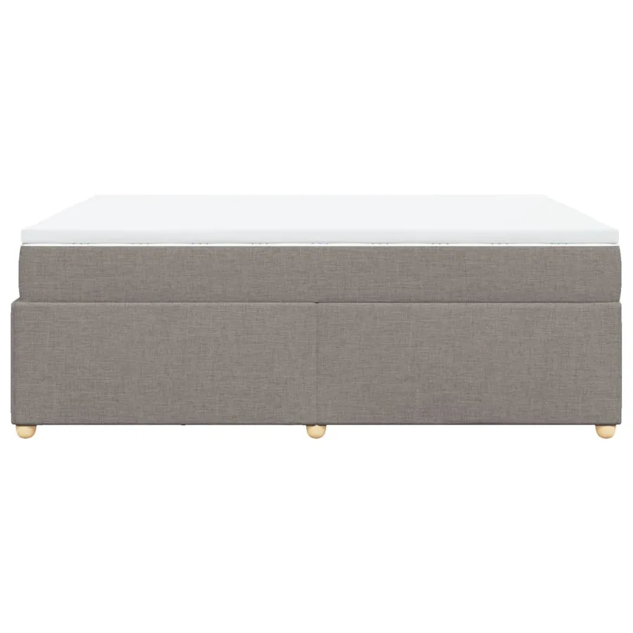 Sommier à lattes de lit avec matelas Taupe 140x200 cm Tissu - 8