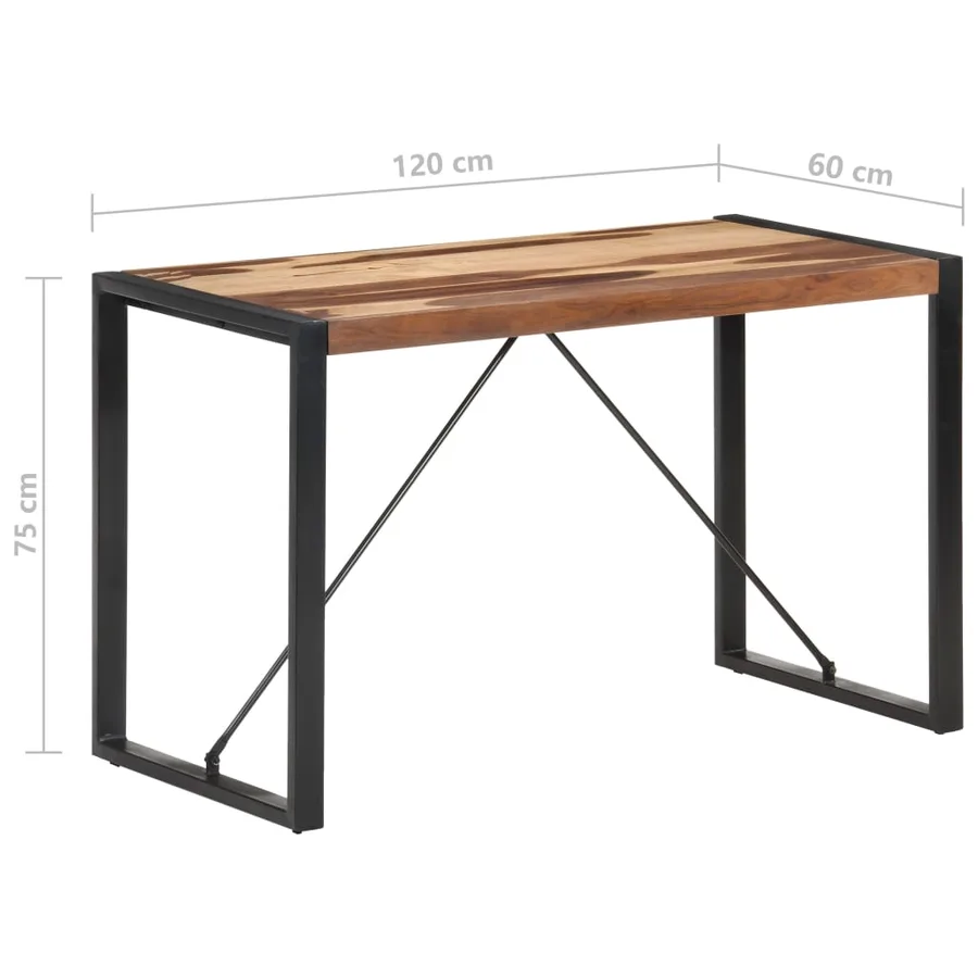 Table à manger 120x60x75 cm Bois massif - 6