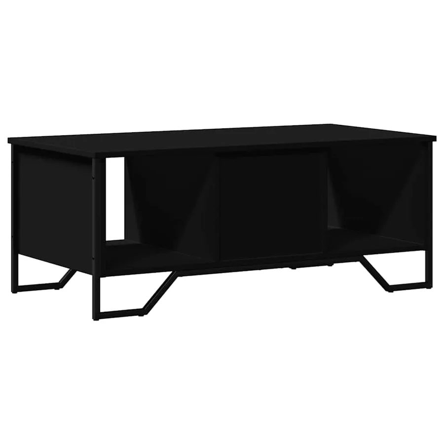 Table basse noir 100x51x40 cm bois d'ingénierie - 7