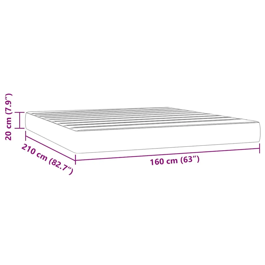 Matelas à ressorts ensachés 160 x 210 cm Noir - 7