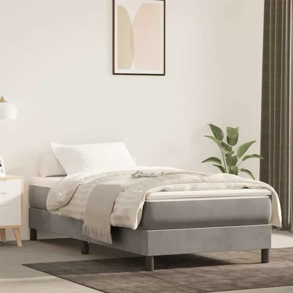 Matelas à ressorts ensachés 90 x 220 cm Gris clair