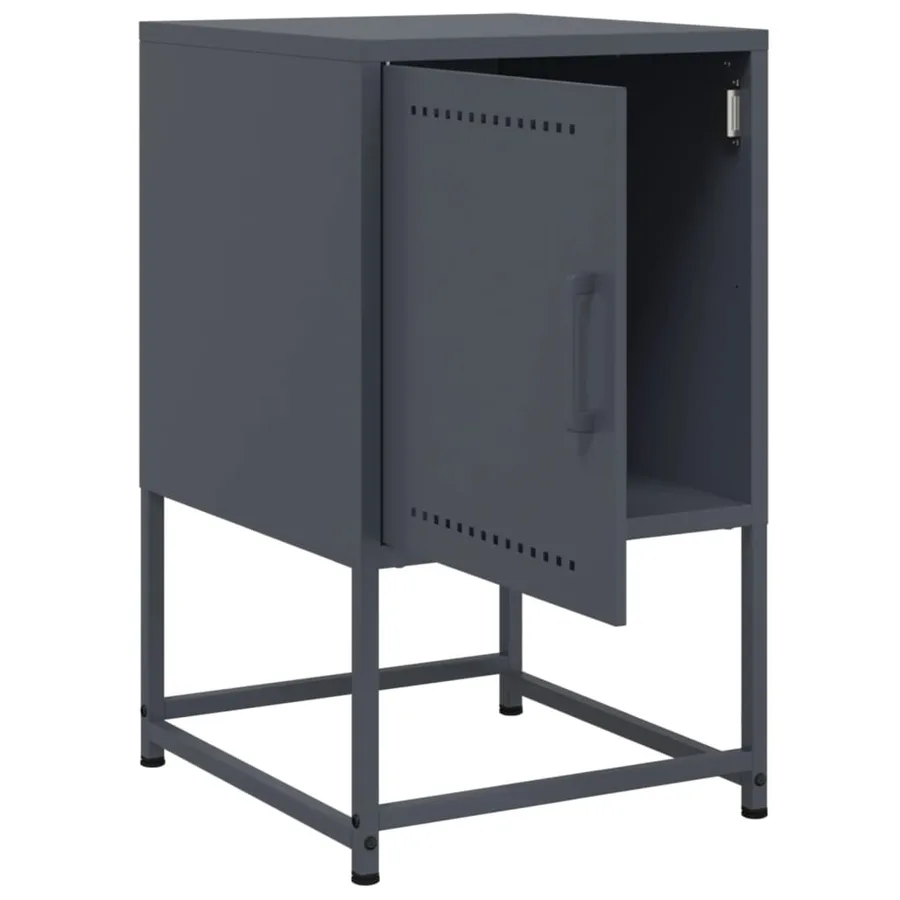 Tables de chevet 2 pcs anthracite 36x39x60,5 cm acier - 10