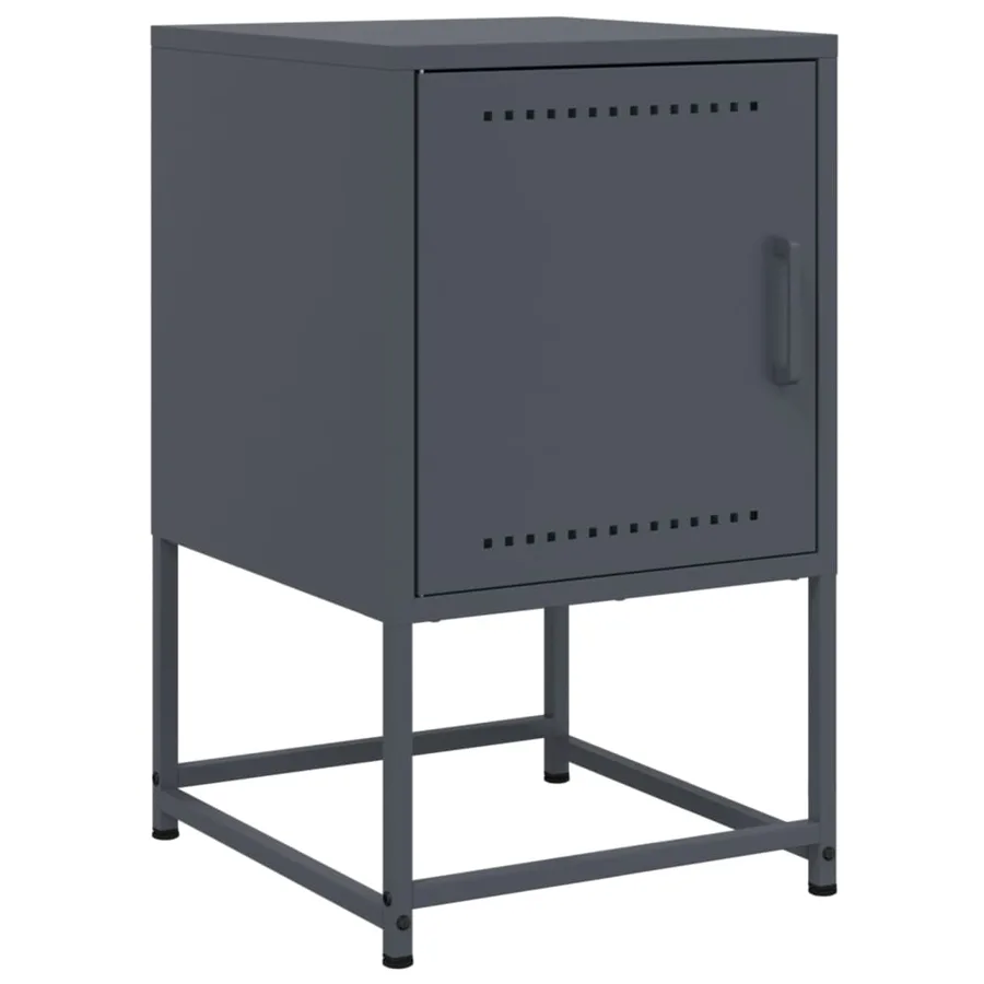 Tables de chevet 2 pcs anthracite 36x39x60,5 cm acier - 6