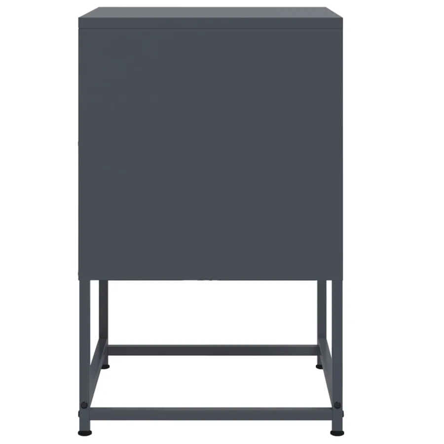 Tables de chevet 2 pcs anthracite 36x39x60,5 cm acier - 7