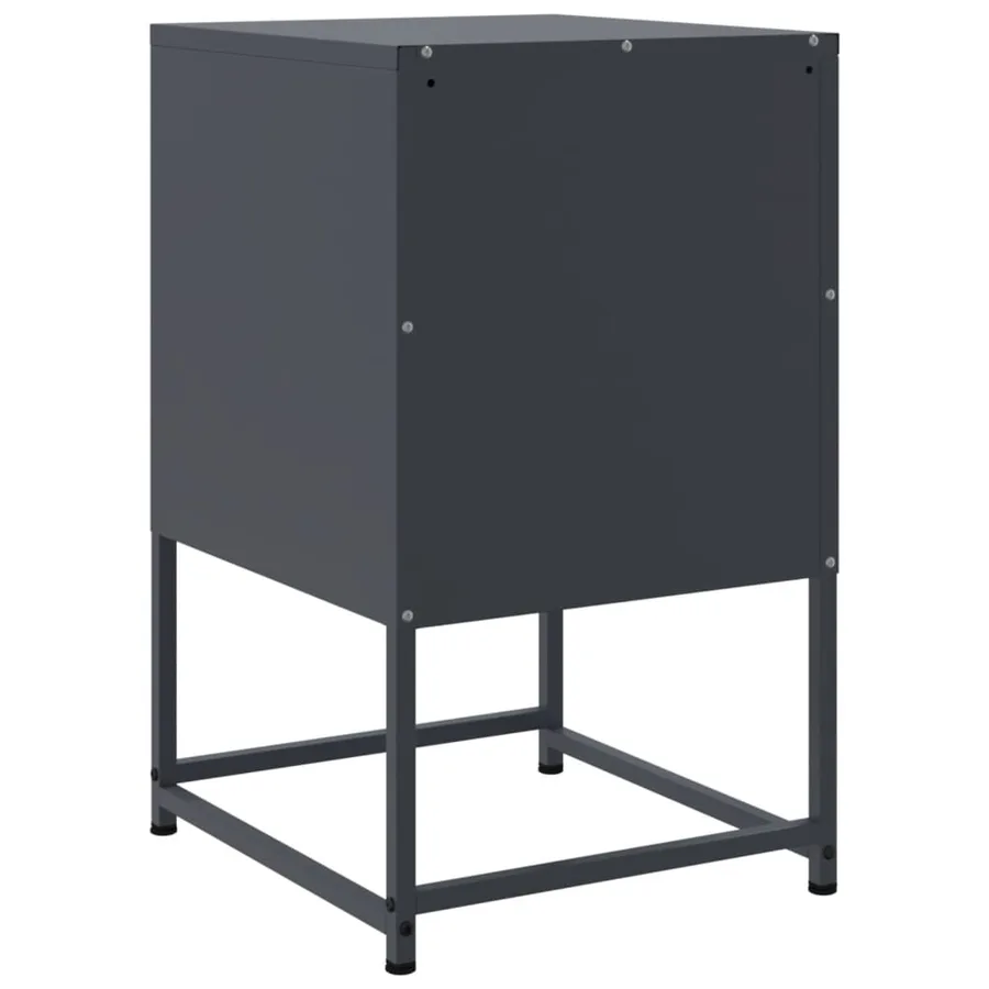 Tables de chevet 2 pcs anthracite 36x39x60,5 cm acier - 8