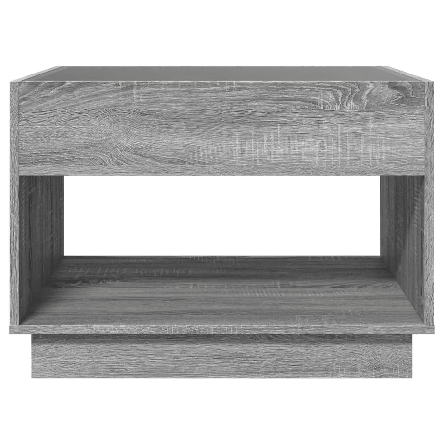 Table basse avec LED infini sonoma gris 70x50x50 cm - 6