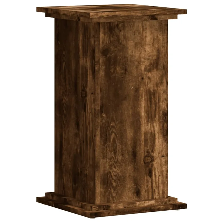 Support pour plantes chêne fumé 33x33x60 cm bois d'ingénierie - 2