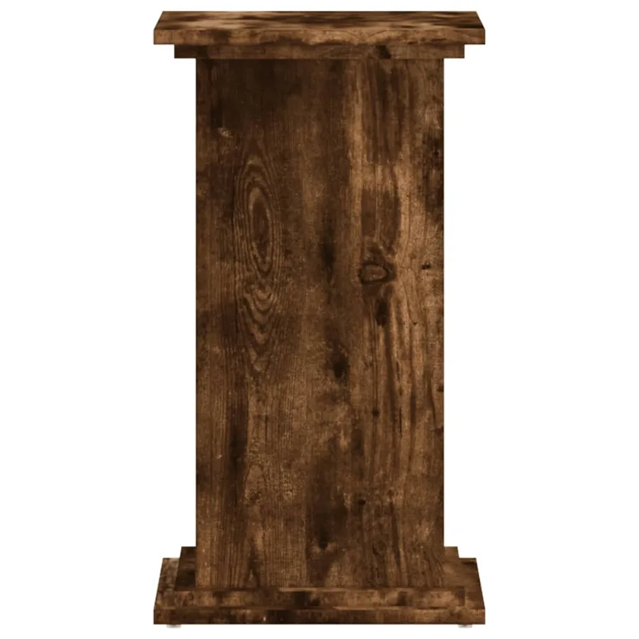 Support pour plantes chêne fumé 33x33x60 cm bois d'ingénierie - 5