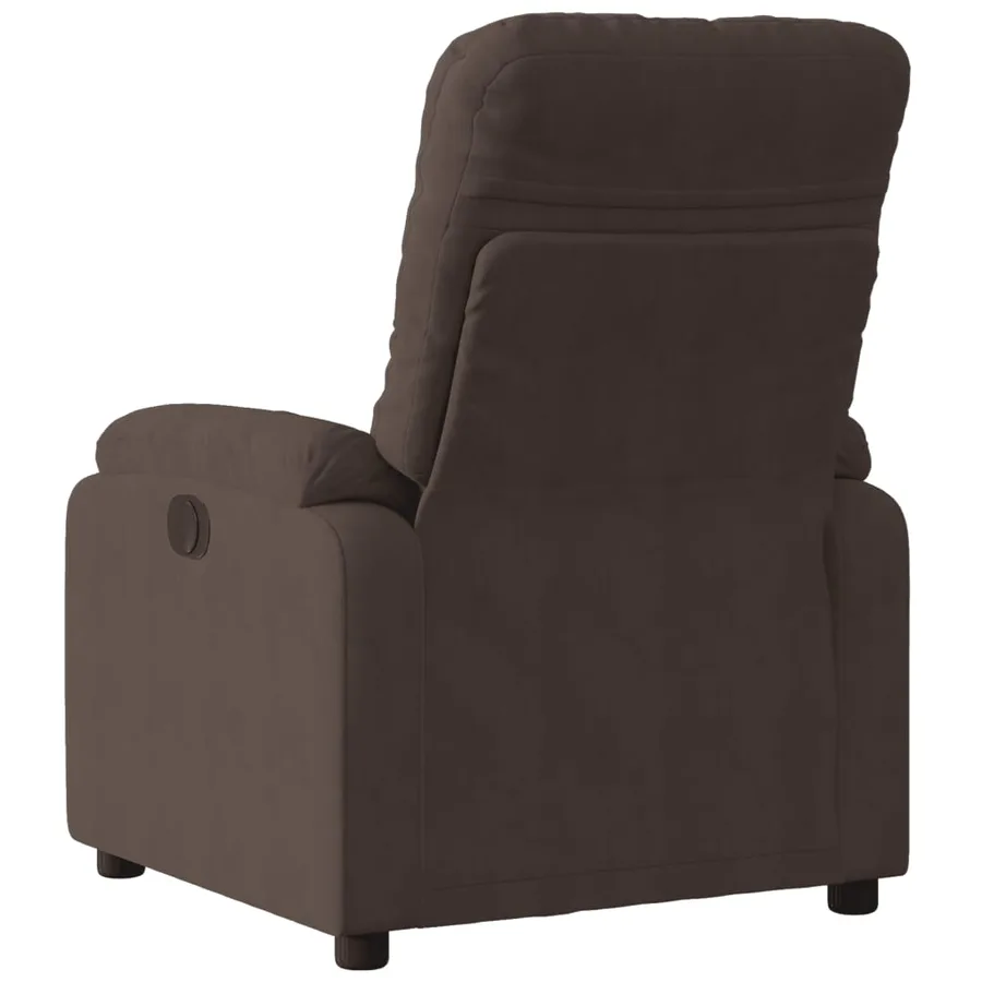 Fauteuil inclinable marron tissu microfibre - 3