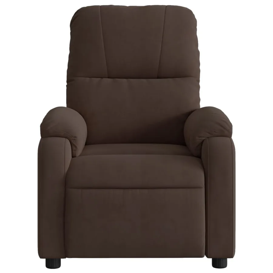 Fauteuil inclinable marron tissu microfibre - 6