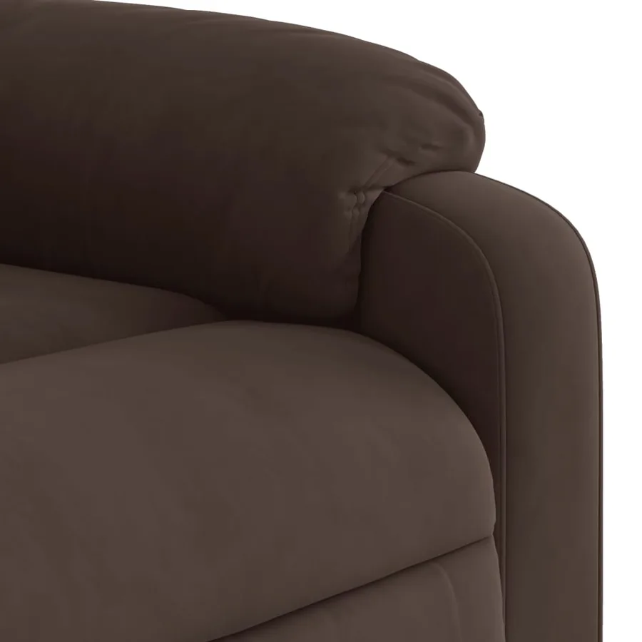 Fauteuil inclinable marron tissu microfibre - 8