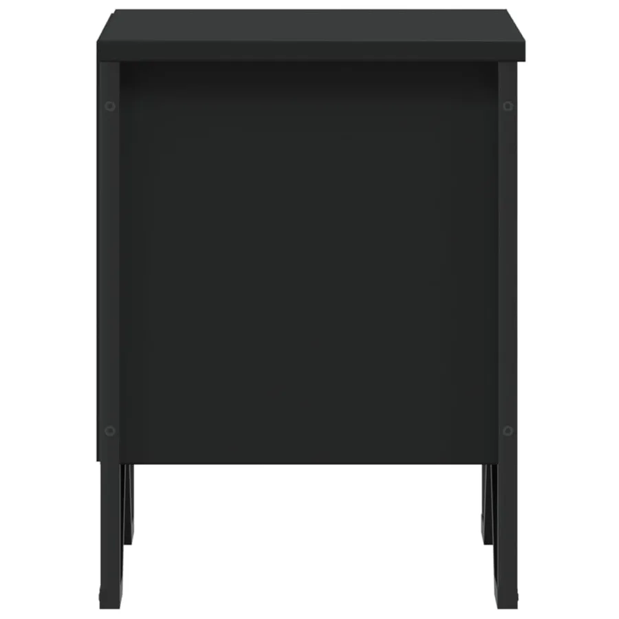 Table de chevet Noir 40 x 30 x 40 cm Aggloméré - 6