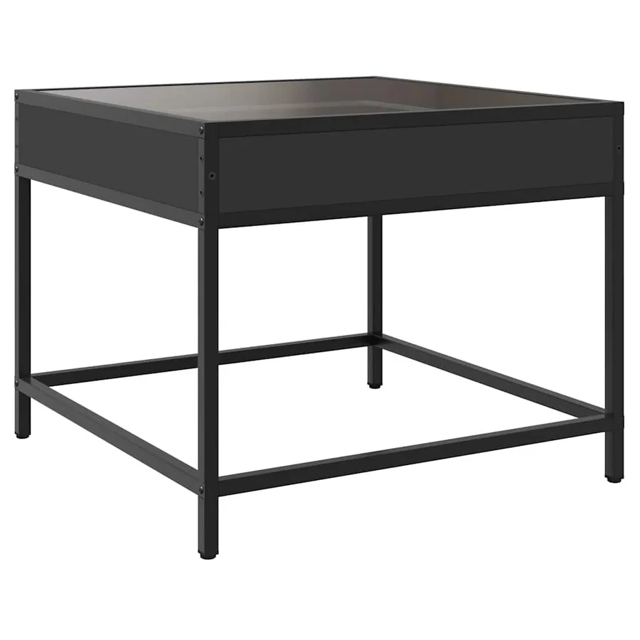 Table basse avec LED Infinity noir 50x50x41 cm - 8