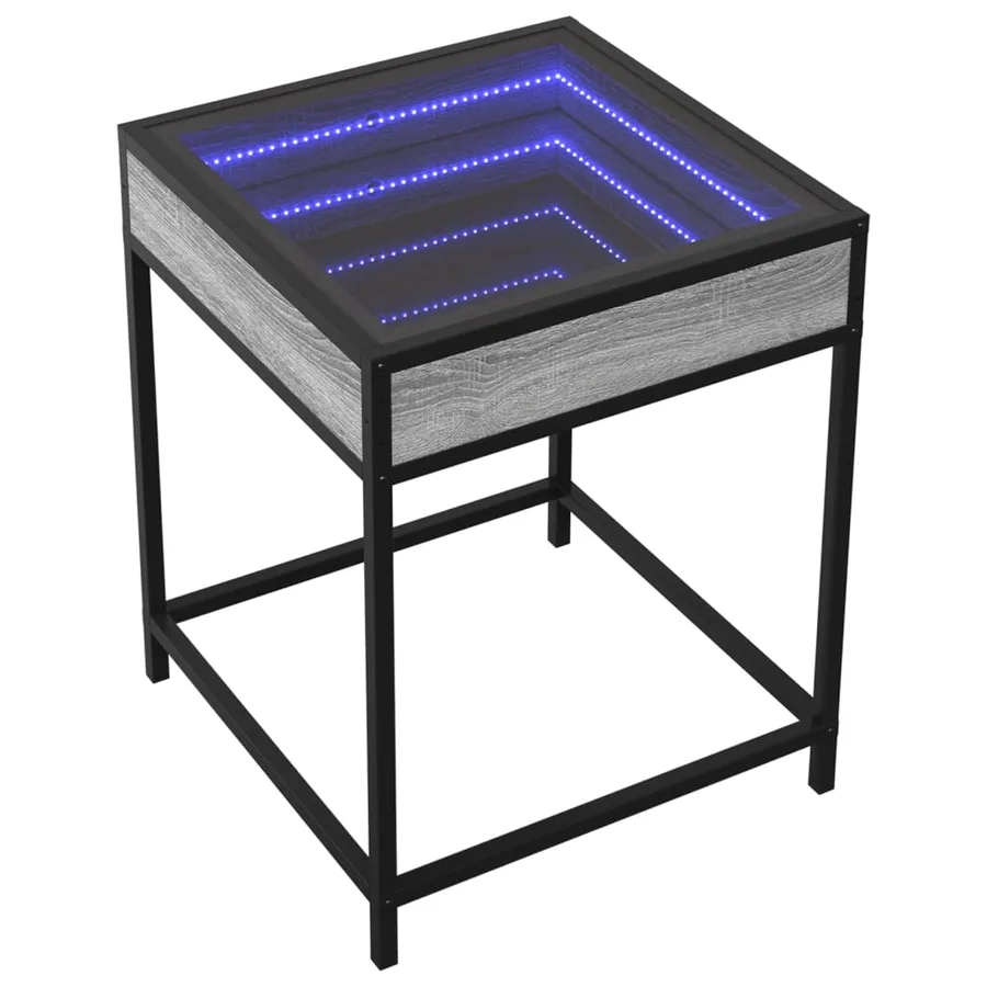 Table basse avec LED Infinity sonoma gris 40x40x51 cm - 3