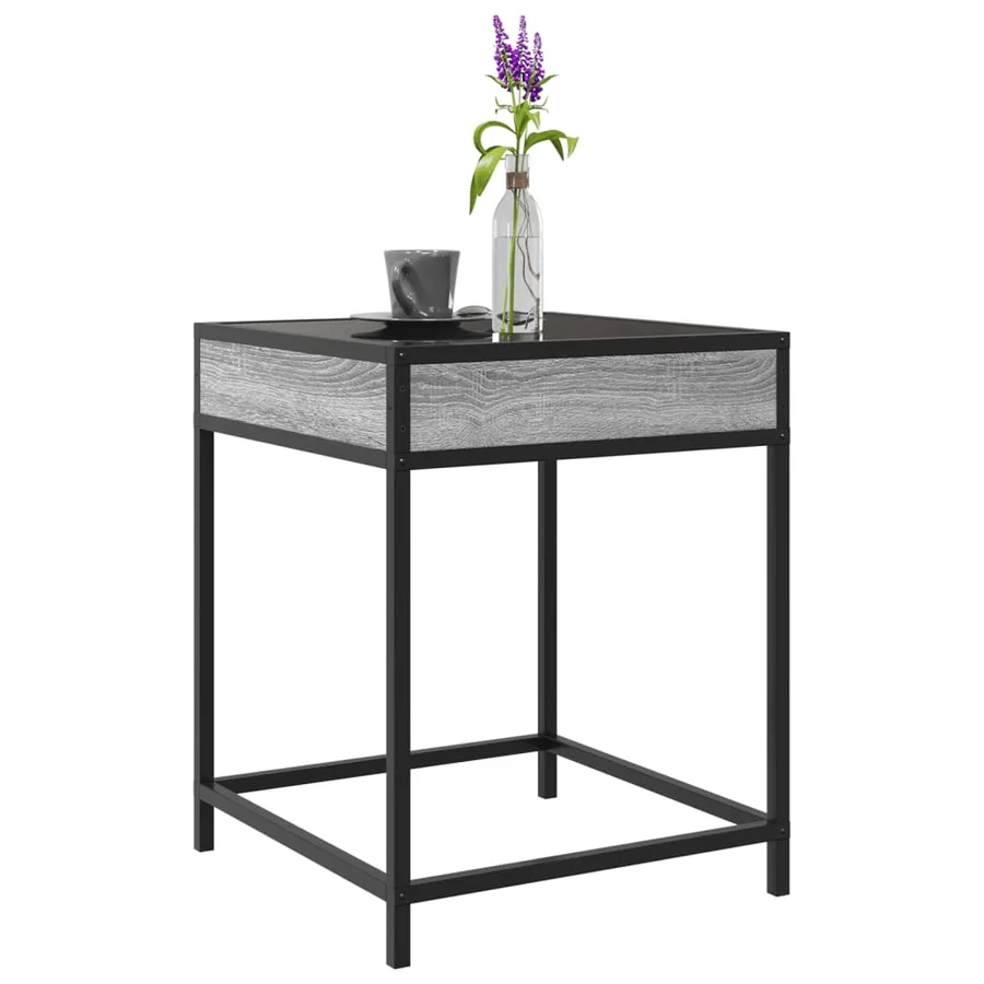 Table basse avec LED Infinity sonoma gris 40x40x51 cm - 5