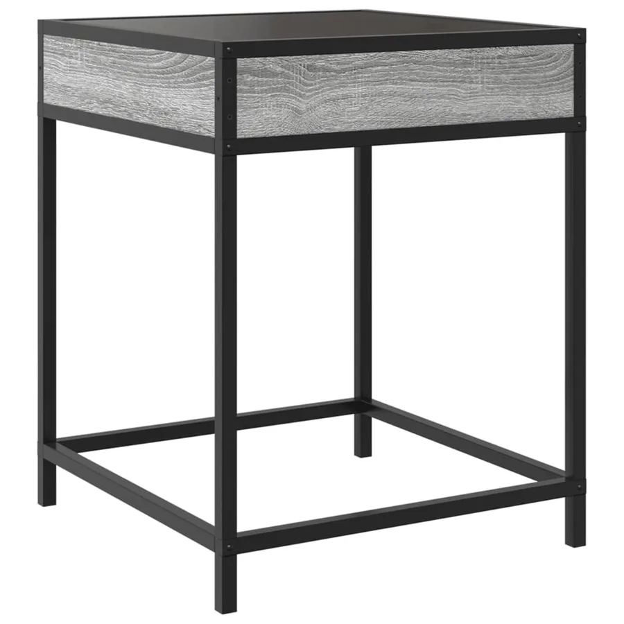 Table basse avec LED Infinity sonoma gris 40x40x51 cm - 8