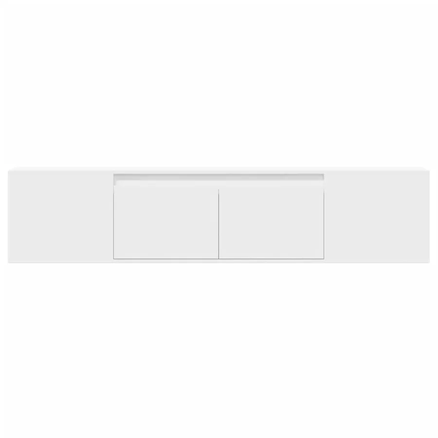 Meuble TV mural avec LED blanc 180x31x39,5 cm - 6