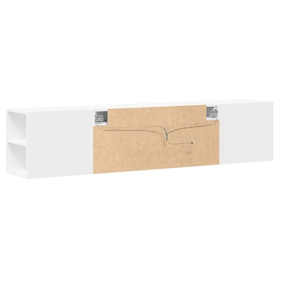 Meuble TV mural avec LED blanc 180x31x39,5 cm - 8