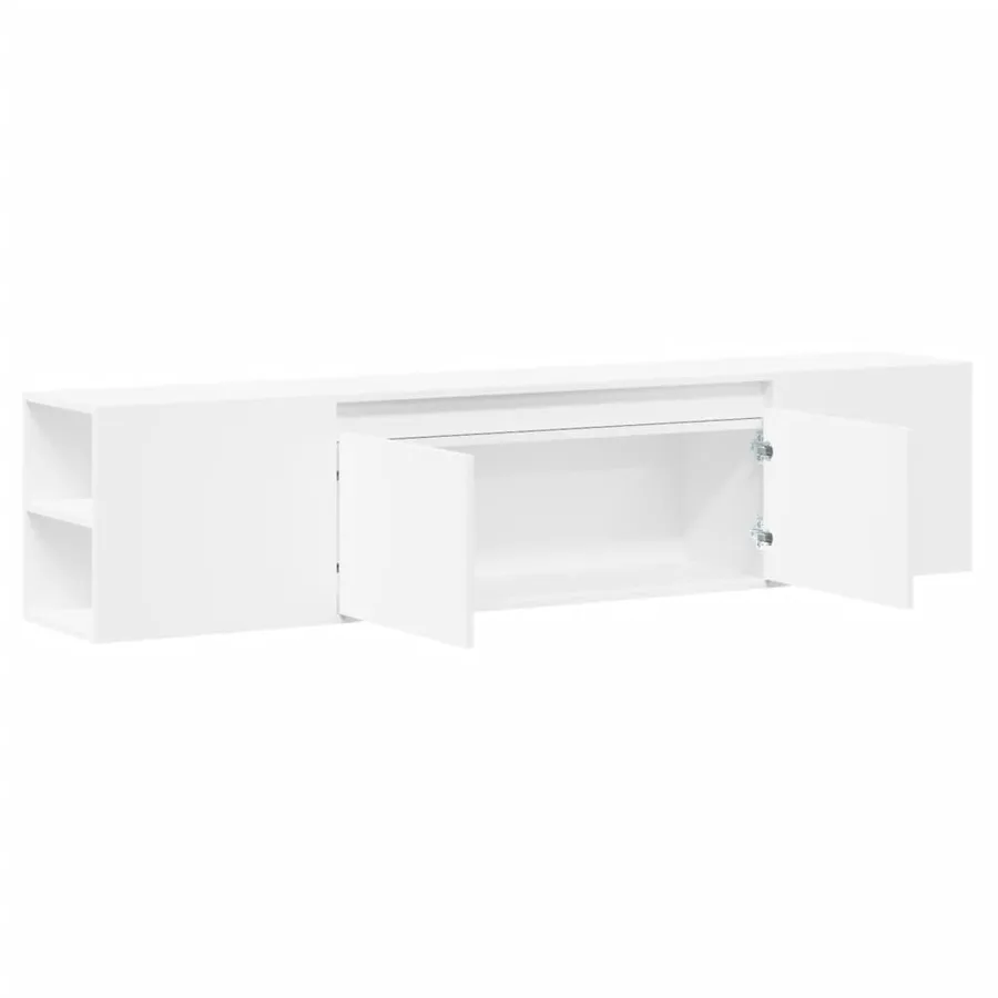 Meuble TV mural avec LED blanc 180x31x39,5 cm - 9