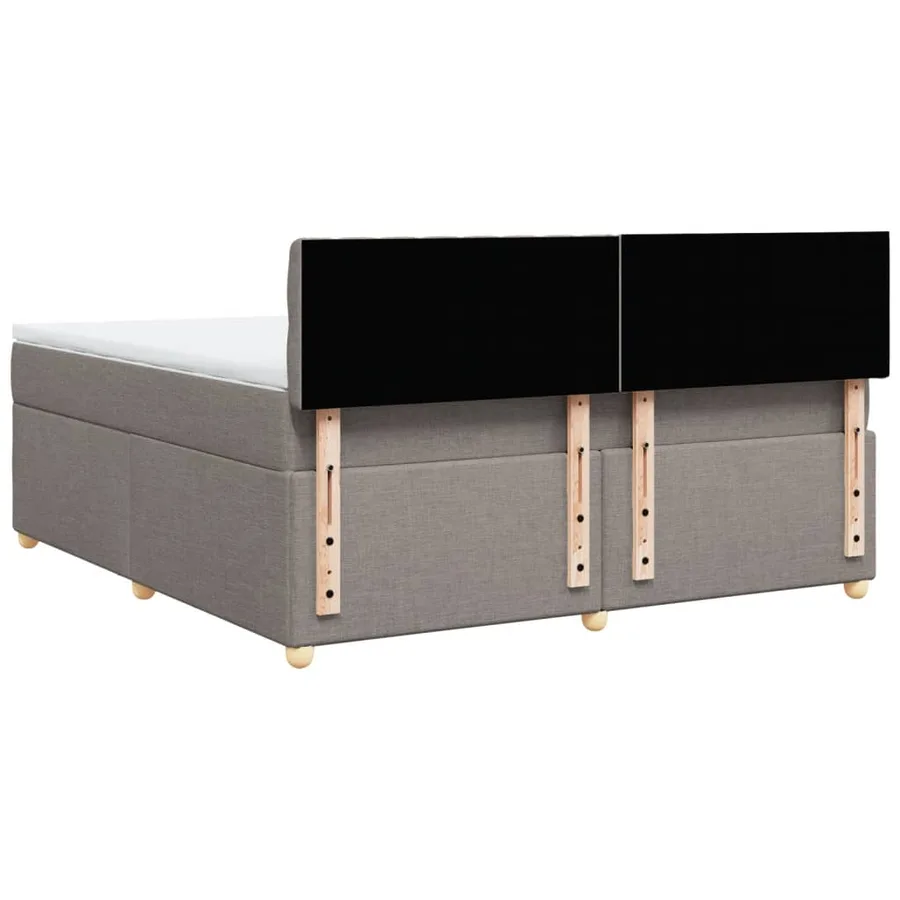 Sommier à lattes de lit avec matelas Taupe 180x200 cm Tissu - 6