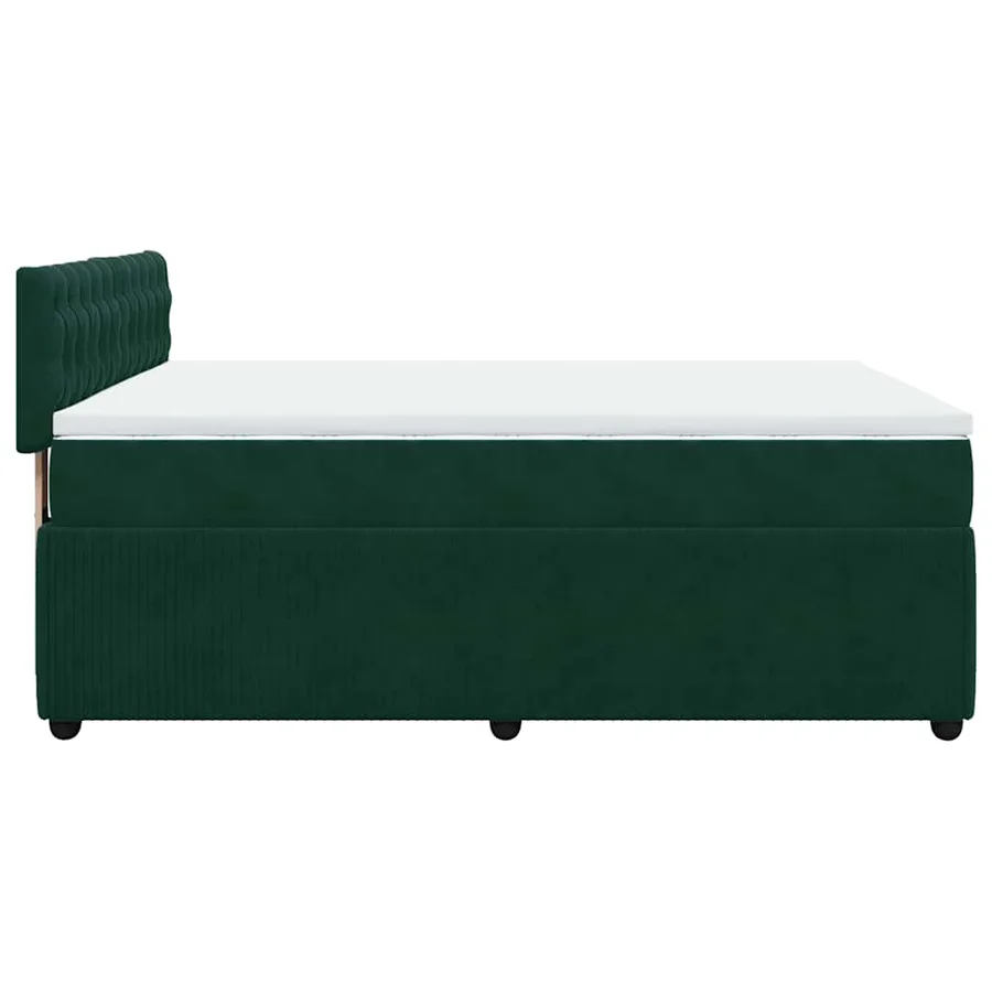 Sommier à lattes de lit et matelas Vert foncé 140x190cm Velours - 9