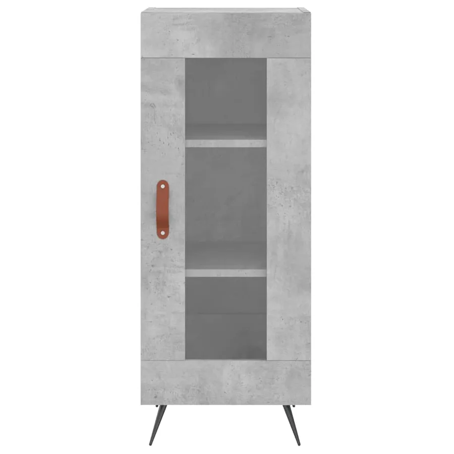 Buffet Gris béton 34,5x34x90 cm Bois d'ingénierie - 5