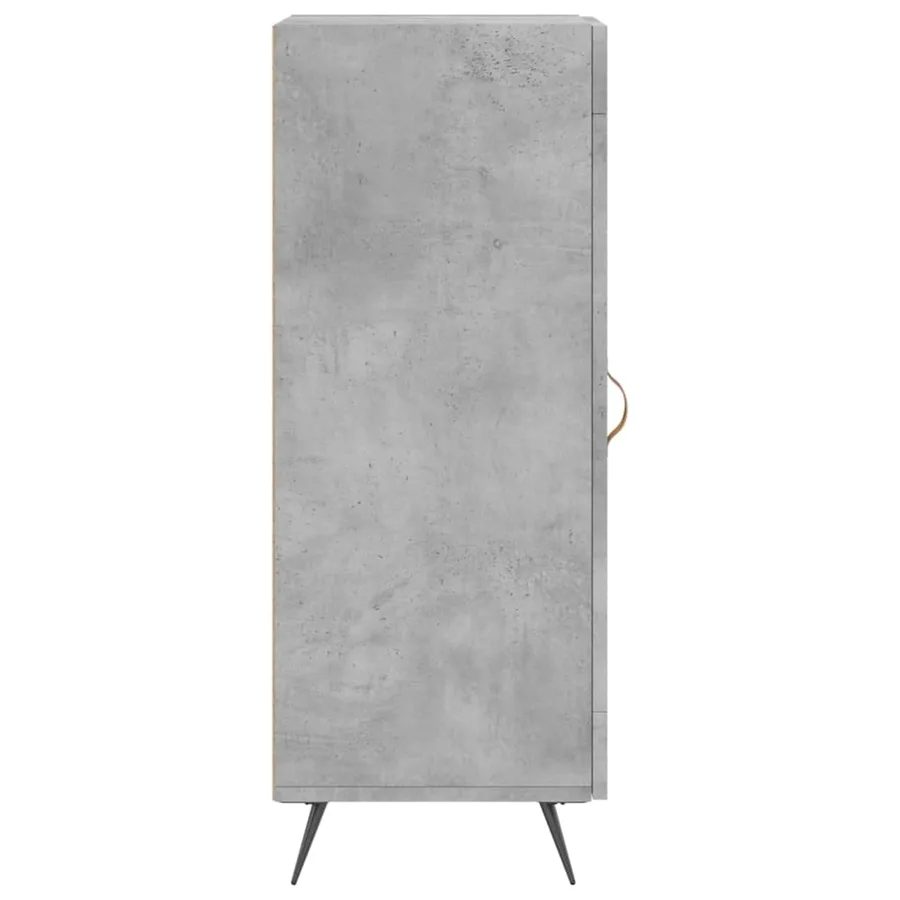Buffet Gris béton 34,5x34x90 cm Bois d'ingénierie - 7