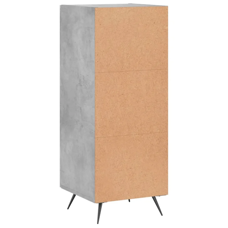 Buffet Gris béton 34,5x34x90 cm Bois d'ingénierie - 8