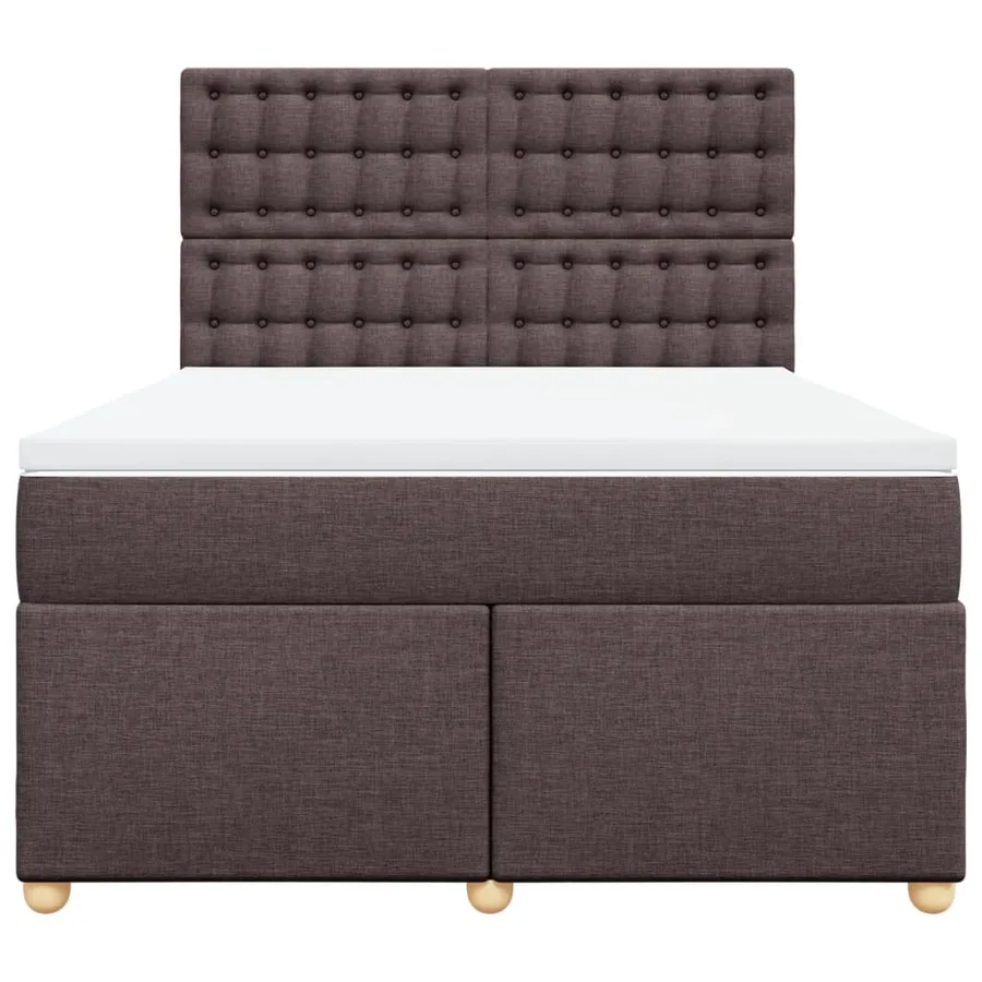 Sommier à lattes de lit avec matelas Marron foncé 160x200 cm - 4