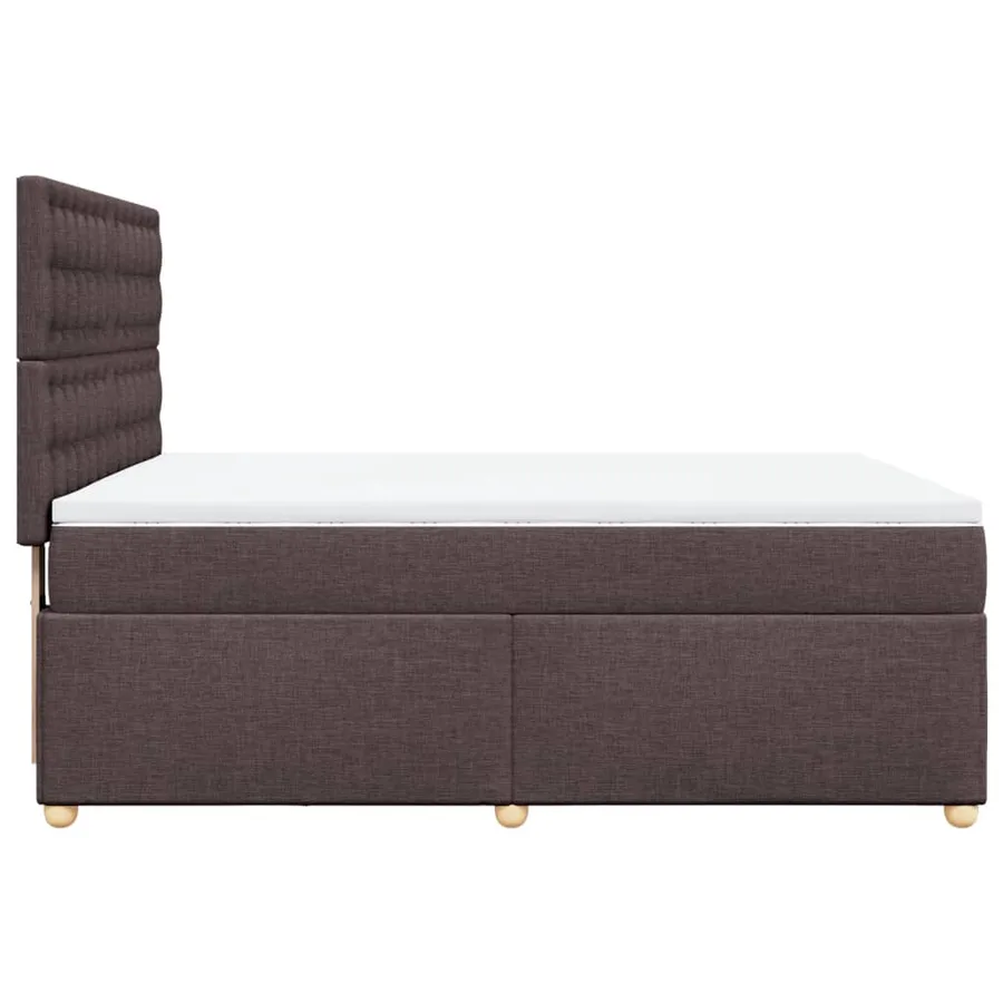 Sommier à lattes de lit avec matelas Marron foncé 160x200 cm - 7